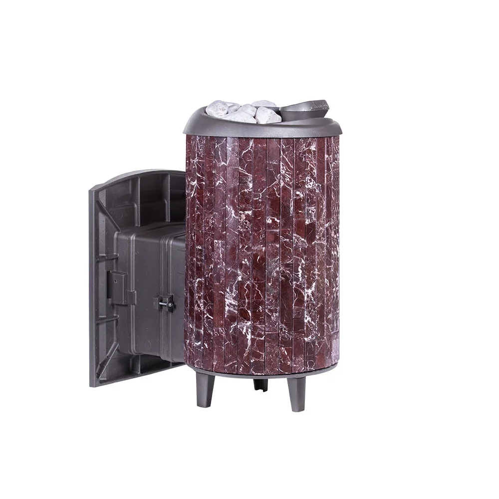 Печь банная «Атмосфера L» в ламелях «Россо Леванто»