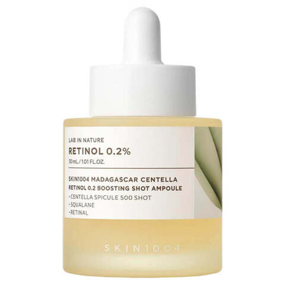 SKIN1004 Madagascar Centella Retinol 0.2 Boosting Shot Ampoule 30ml Укрепляющая ампула-бустер для укрепления тургора кожи
