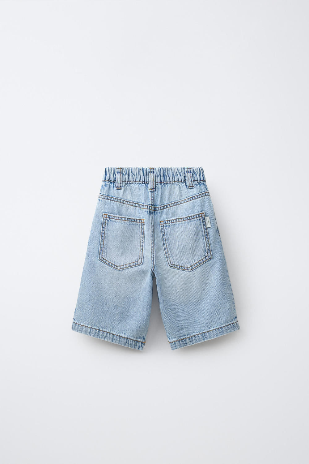 ZARA ДЖИНСОВЫЕ ШОРТЫ BAGGY, СИНИЙ