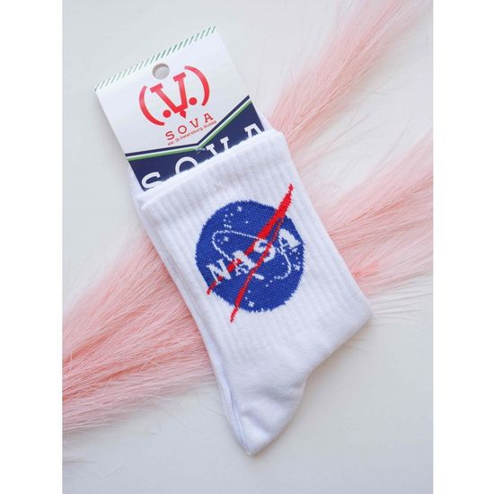 Носки "Наса (Nasa)", р-р 36-42 (белый)