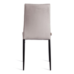 Стул CAPRI (mod. BC565-DC) металл, флок, 43 х 53 х 92 см, Light grey (светло-серый) HLR14 / черный