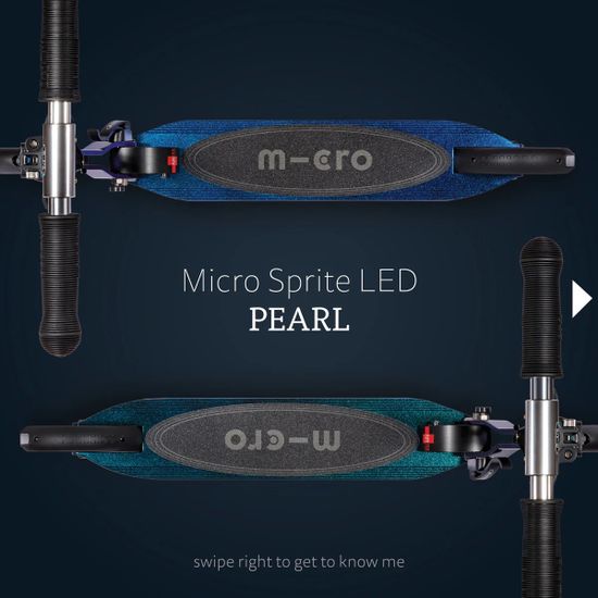 Самокат Micro Sprite LED Pearl Blue Purple