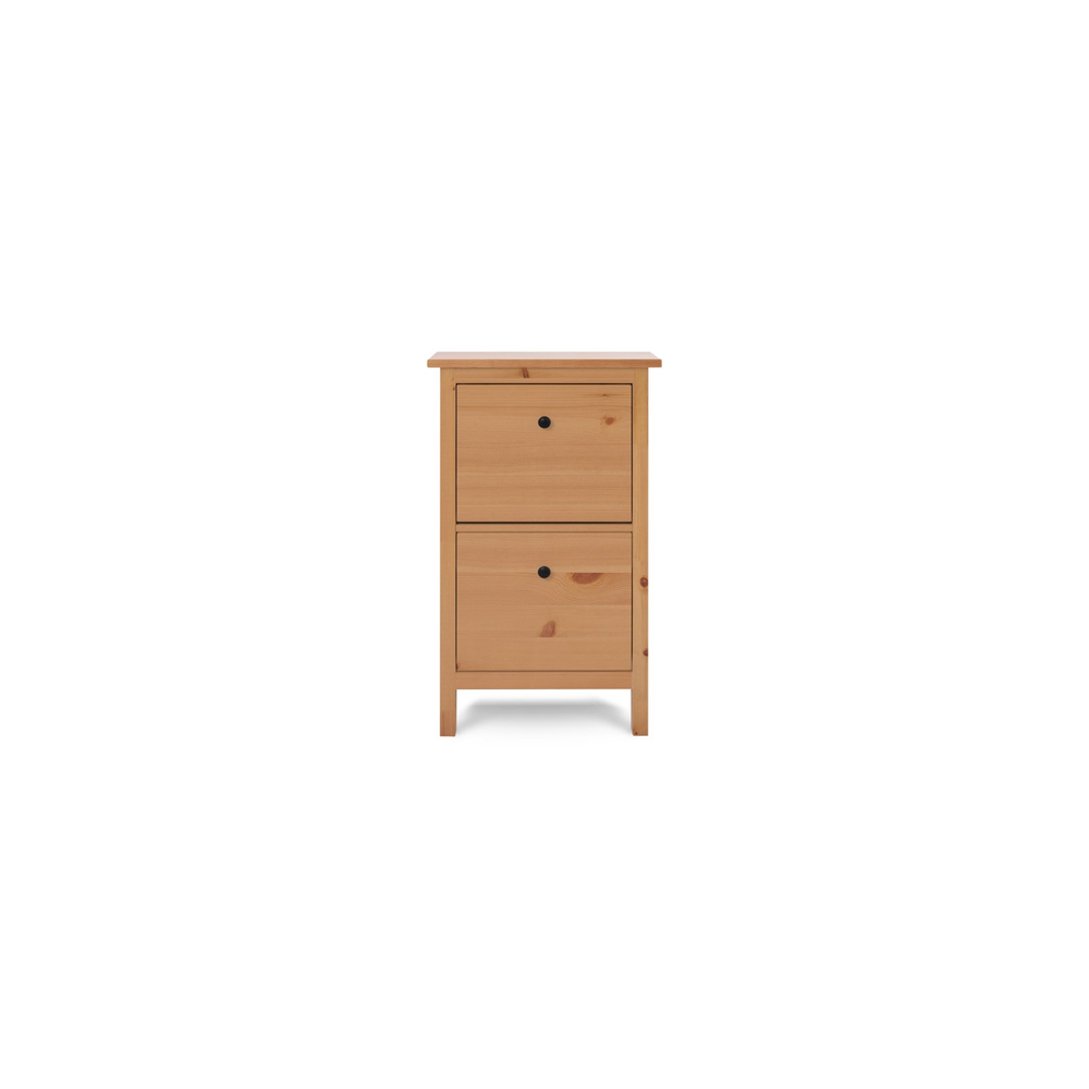 Обувница 2 ящика КЫМОР (HEMNES), 59х22х101 см, светло-коричневый