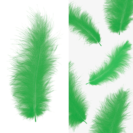 Перья зелёный 30 шт