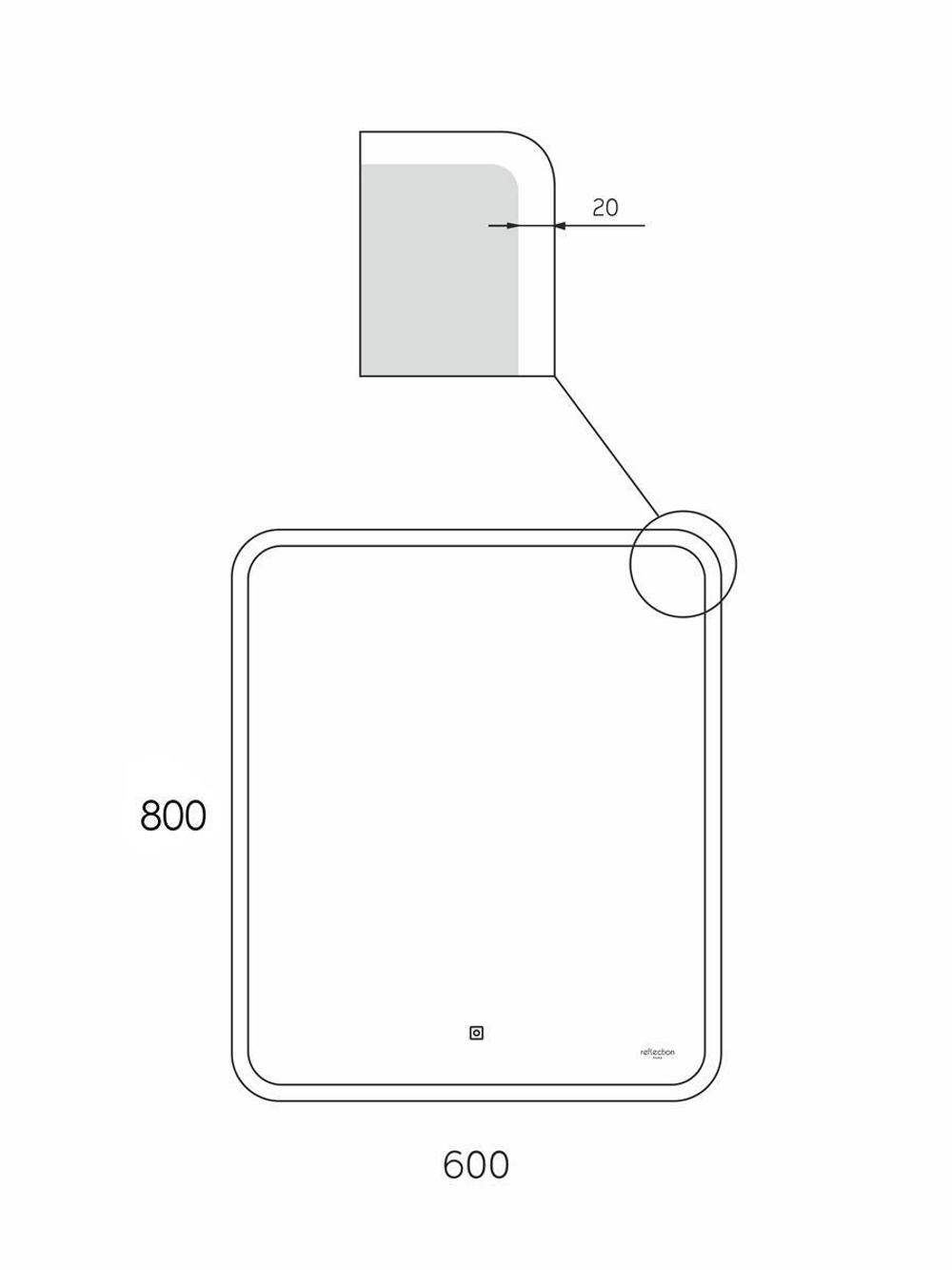 Зеркало Reflexion Blink RF6041BK