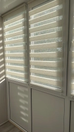 Рулонная штора - День-Ночь - ТМ "УЮТ" - ткань: "Канзас" - цвет: "натуральный"