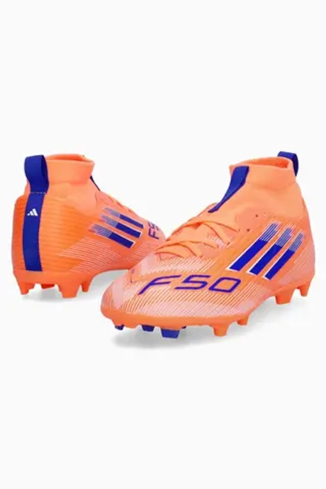 Бутсы adidas F50 League Mid FG/MG Junior - оранжевый