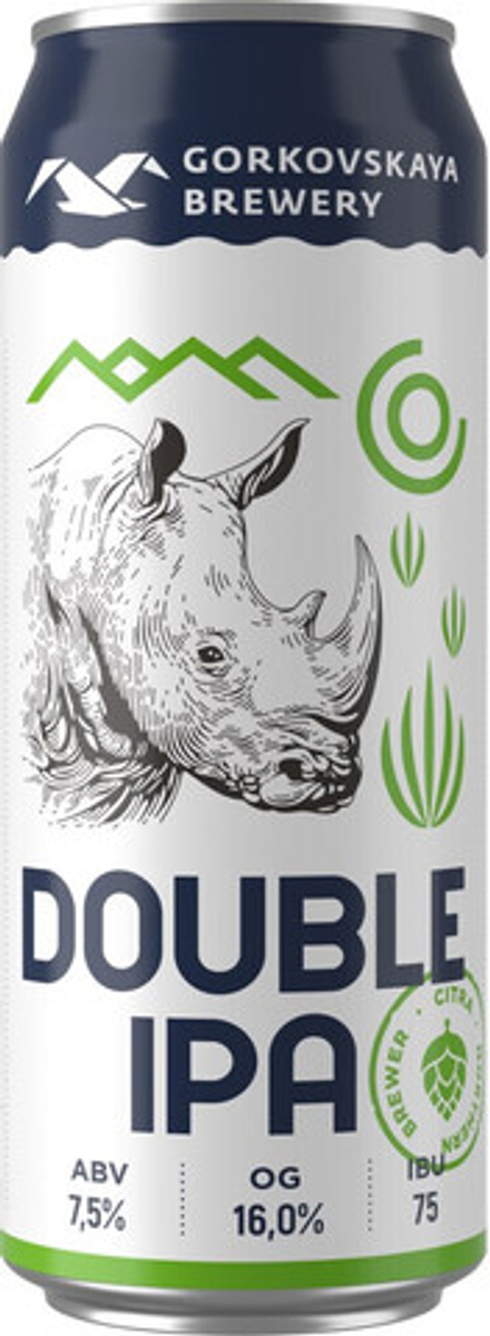 Пиво Горьковская Пивоварня Двойной Индийский Пэйл Эль / Gorkovskaya Brewery Double IPA 0.45л - 24шт