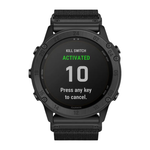 Спортивные часы Garmin tactix Delta Solar Edition, чёрный нейлоновый ремешок, чёрный силиконовый ремешок Безель из стали с DLC-покрытием, дисплей Solar со стеклом Power Sapphire. Нейлоновый ремешок и силиконовый ремешок с классическими застёжками — на зап