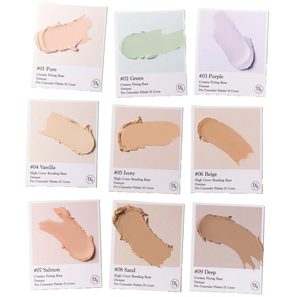 Dasique, Палетка консилера Pro Concealer, 01 Cover, 9 г