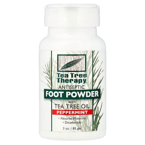 Tea Tree Therapy, Пудра для ног, с маслом чайного дерева, перечной мятой, 85 г (3 унции)