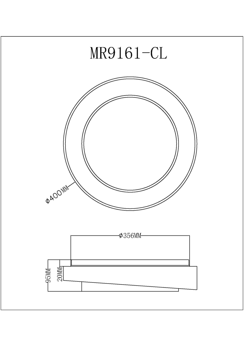 Потолочный светодиодный светильник с пультом MyFar Rhea MR9161-CL