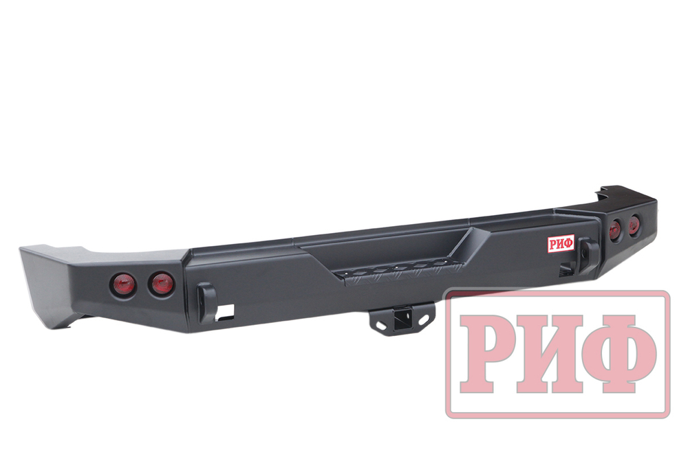 Бампер силовой задний Jeep Wrangler JK 2007-2018 с квадратом под фаркоп и фонарями, стандарт