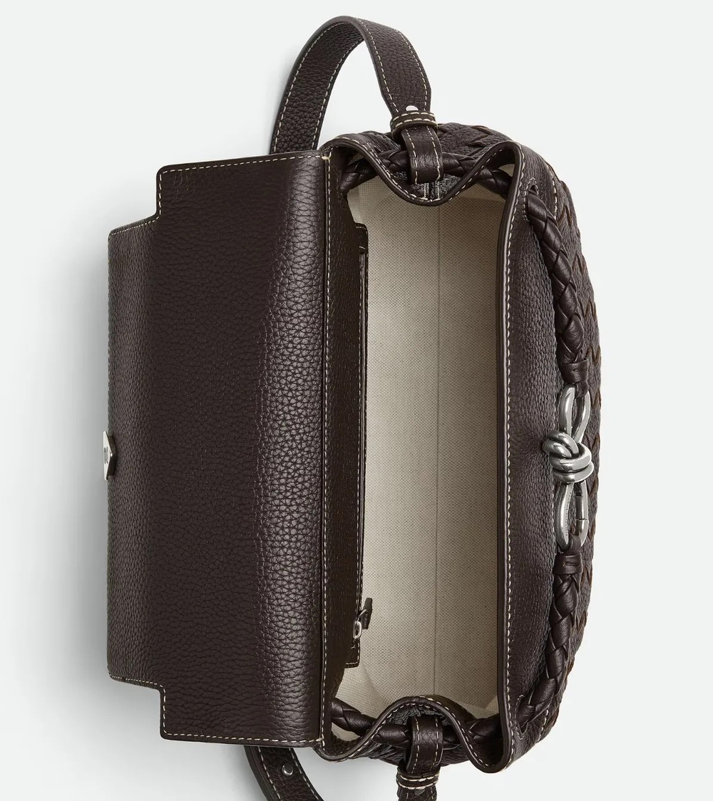 Мужская коричневая сумка-мессенджер Bottega Veneta Andiamo Small