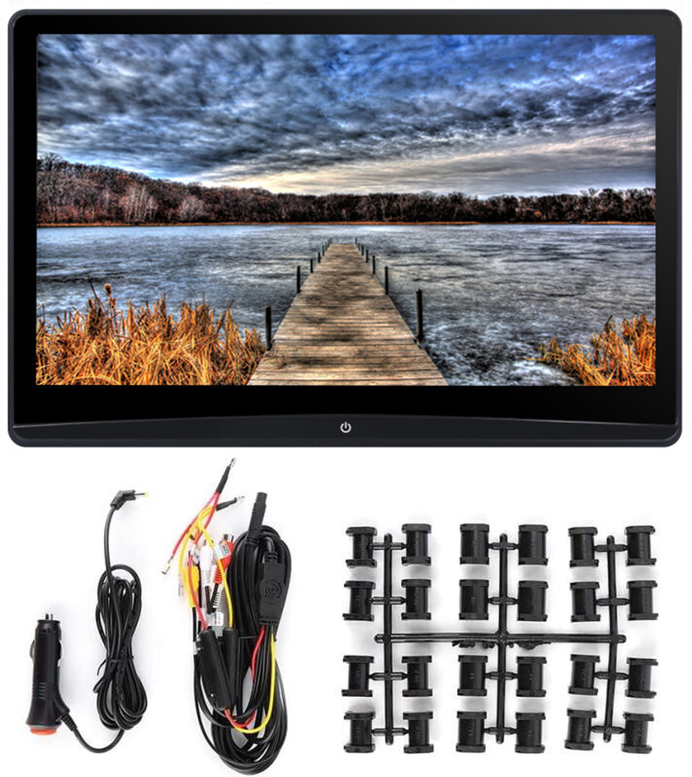 Монитор на подголовник - ERGO ER1250BL с сенсорным экраном 12.5” (IPS 1920х1080, Android, 8+128Gb, +out) черный