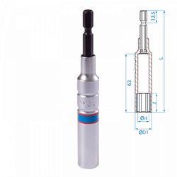 KING TONY (76C1110M) Головка для шуруповерта шестигранная 1/4", 10 мм, L = 110 мм