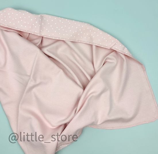 Пеленка хлопковая, Горошки на розовом жемчуге