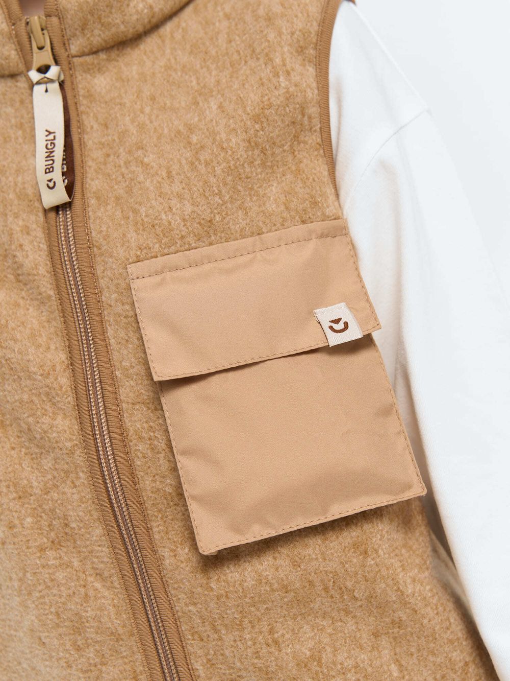 Жилет флисовый "Бежевый меланж"