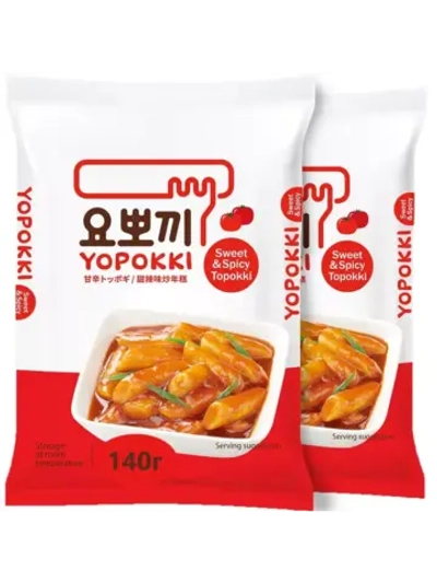 Рисовые клецки токпокки в сладко-остром соусе 140 г * 2 шт