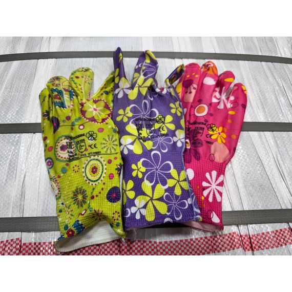 Перчатки САДОВЫЕ нейлоновые с нитриловым покрытием