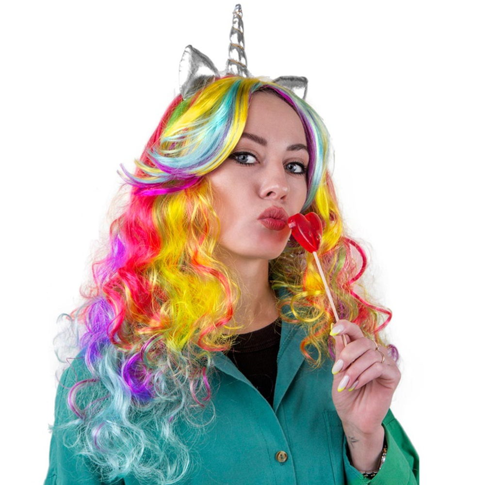 Парик-кудри «Единорог», 55 см