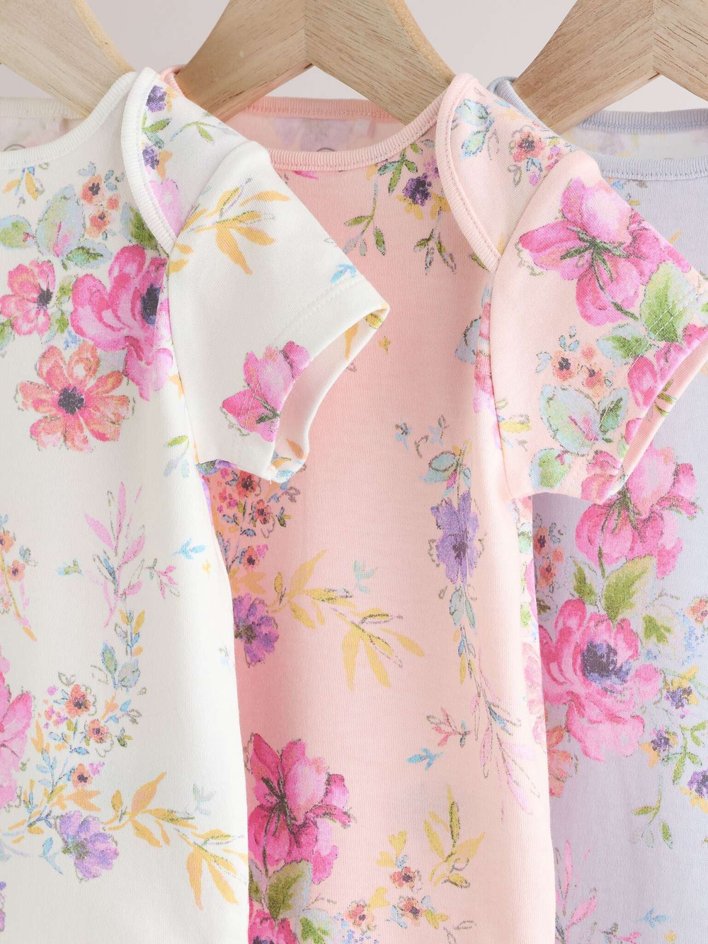 Боди с коротким рукавом для малышей Next E19-739, 3 шт., Молочный, Белый, Голубой