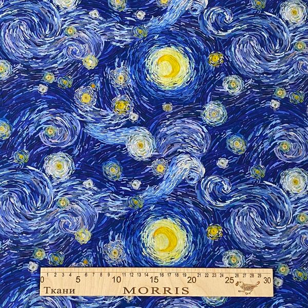 Ван Гог, ЗВЕЗДНАЯ НОЧЬ, хлопок Handmade Fabrics 3