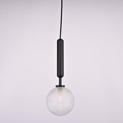 Подвесной светильник RAFFIN Black/Transparent