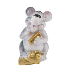 Фигурка декоративная "Крыс богач" 4*4*6см. (2вида) (min8) (транспортная упаковка)