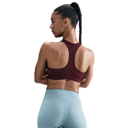 Теннисный бюстгальтер Nike Swoosh Medium Support Non-Padded Sports - burgundy crush/white