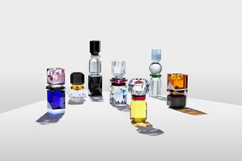 Подсвечник Dakota REFLECTIONS amber/clear/black 90х90х165h