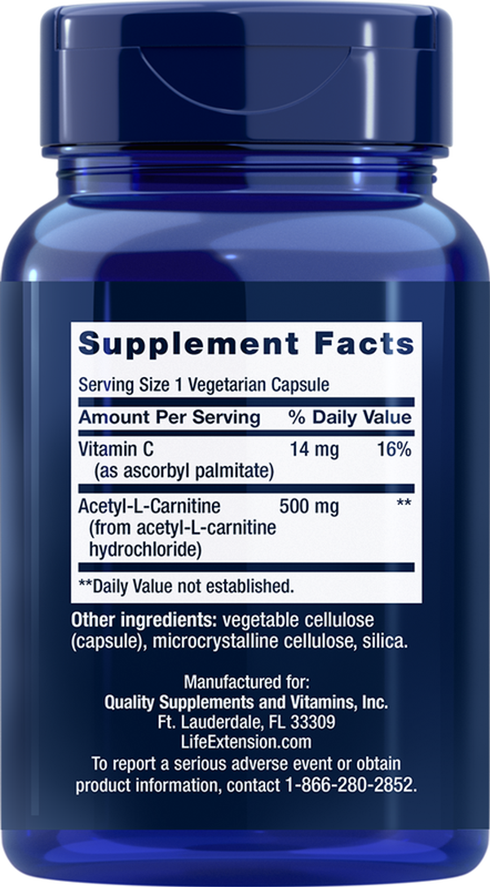 Acetyl-L-Carnitine 500 mg 100 vcap