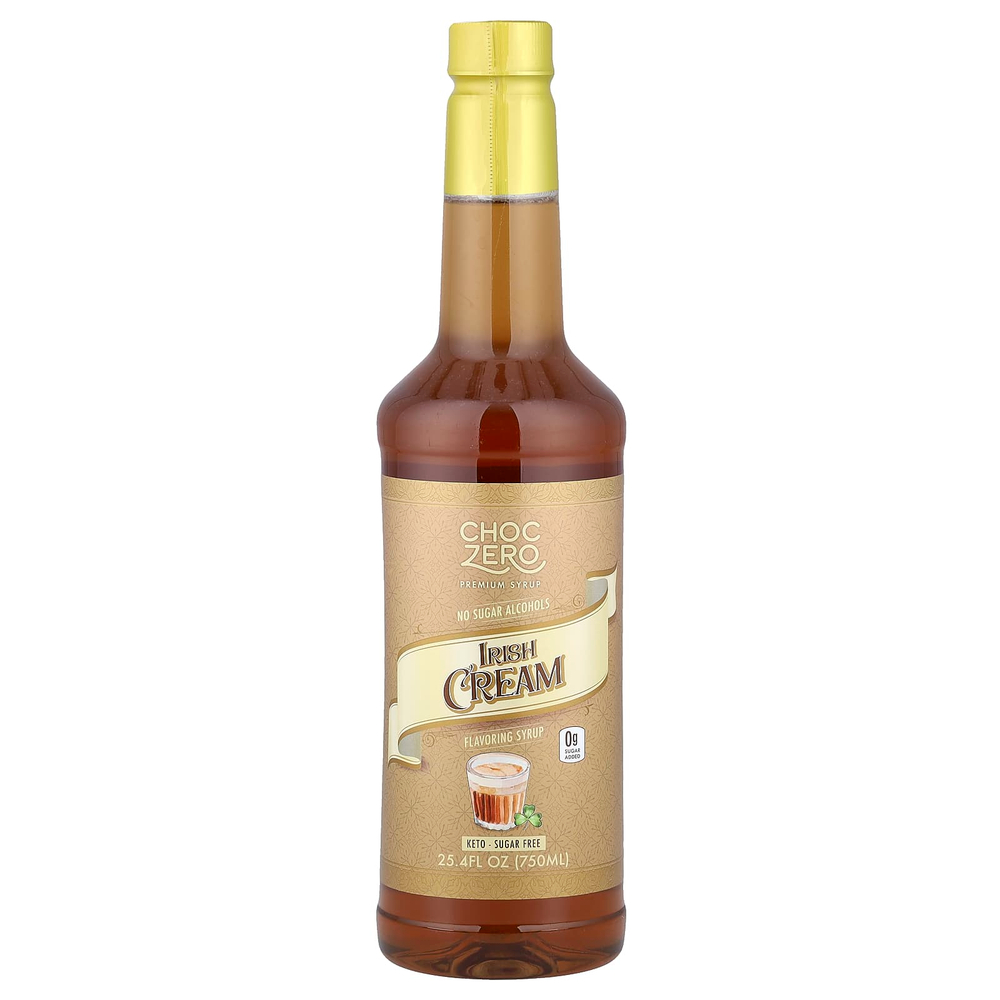 ChocZero, премиальный сироп, ирландский крем, без сахара, 750 мл (25,4 жидк. унции)