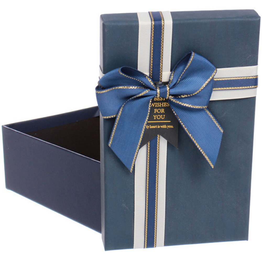 Коробка подарочная «Нежный бант» 19*12*6,5 см, синий