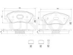 Колодки тормозные диск. передние UNIO BRP-20111