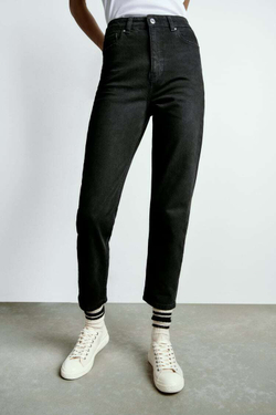 ZARA ДЖИНСЫ Z1975 MOM FIT, ЧЕРНЫЙ