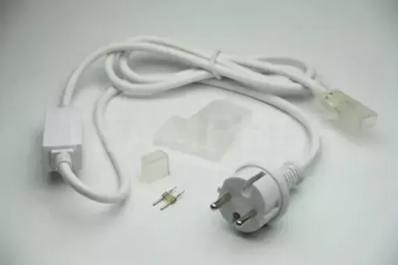 Диодный мост для двустороннего гибкого неона 8х16 мм, комплект для TPF-FX816D, белый (5 частей), Teamprof (TPF-220AC/DC-FX8*16D-1,5A-W)