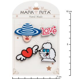 MR- 93 Н-р брошей с цанговым зажимом бабочка «Гламурный стиль» Mark Rita