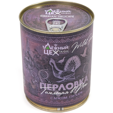 Перловка с Глухарем томленая в печи 340г.