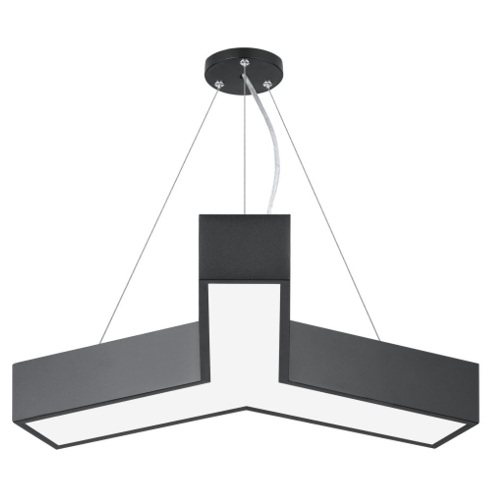 Светильник LED ЭРА Geometria SPO-141-B-40K-028 Igrek 28Вт 4000K 1900Лм IP40 600*80 черный подвесной драйвер внутри