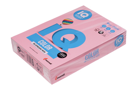 Бумага для офисной техники цветная IQ COLOR pale розовая А4 160г/м2 250л Mondi