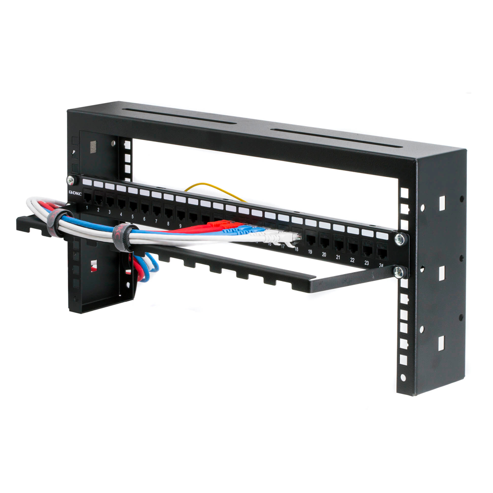 Горизонтальный кабельный компактный организатор на 19" профили, высота0U