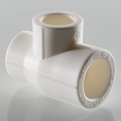 Тройник полипропиленовый PP-R переходной внутренняя пайка цвет белый VALTEC