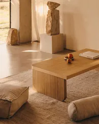 Oaq Журнальный столик из шпона дуба с натуральной отделкой 140 x 75 см