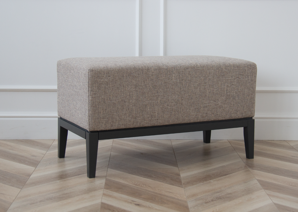 Банкетка Fjord 80 см (бежевый рогожка, бук под эмалью)