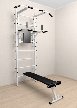 Шведская стенка Sv Sport 505 (Турник стандарт/Брусья/Скамья)