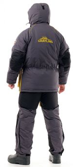 Зимний костюм для рыбалки Камчатка 2020 -45 (таслан, серо-желтый) GRAYLING