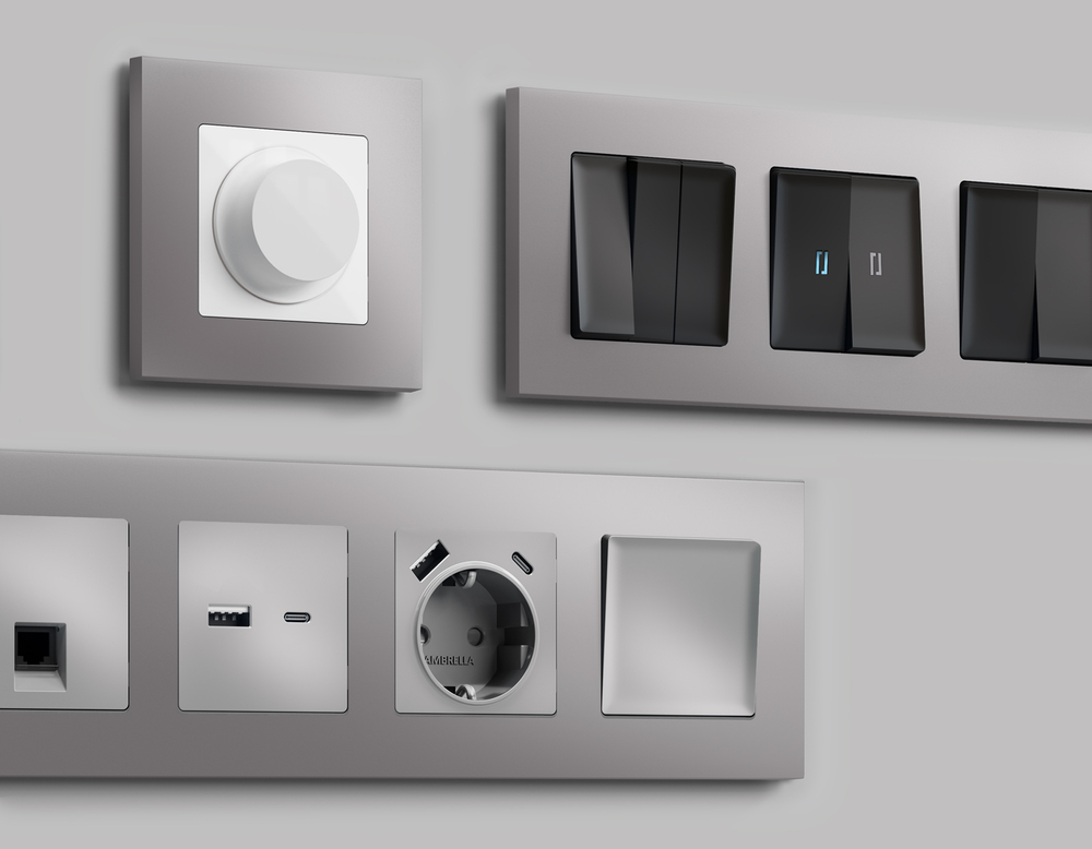 AF250504 Рамка ALFA Qubi (Сталь матовый) 4-ая