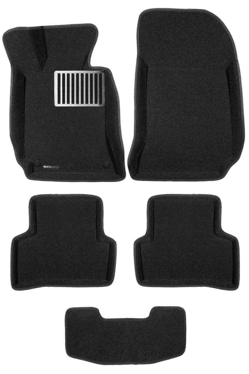 Коврики салона для MERCEDES W204 (C-Class) (2008-) Euromat 3D Lux черные. Арт. EM3D-003503