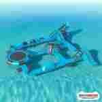 Коммерческий надувной аквапарк для бизнеса «Синий шторм» 33×30×5 м